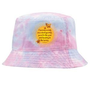 Gracious Words Are A Honeycomb Proverbs 16:24 Tie-Dyed Bucket Hat