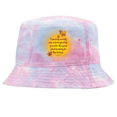 Gracious Words Are A Honeycomb Proverbs 16:24 Tie-Dyed Bucket Hat