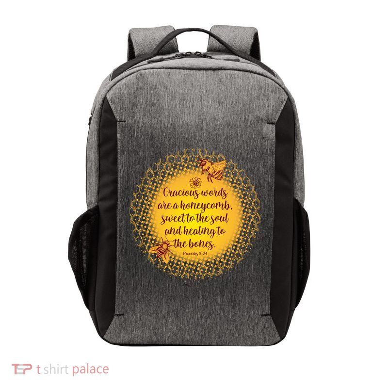 Gracious Words Are A Honeycomb Proverbs 16:24 Vector Backpack