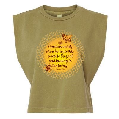 Gracious Words Are A Honeycomb Proverbs 16:24 Garment-Dyed Women's Muscle Tee