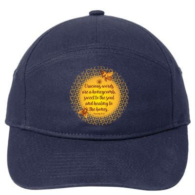 Gracious Words Are A Honeycomb Proverbs 16:24 7-Panel Snapback Hat