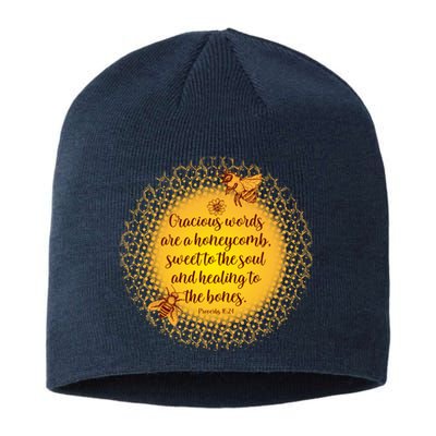 Gracious Words Are A Honeycomb Proverbs 16:24 Sustainable Beanie