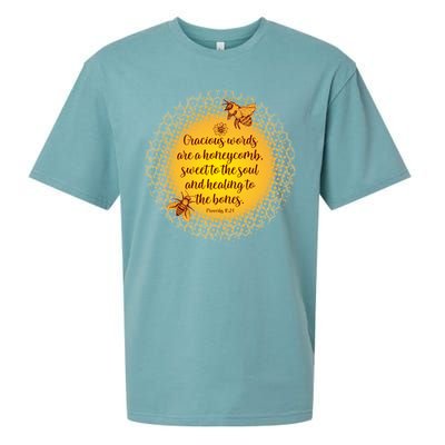 Gracious Words Are A Honeycomb Proverbs 16:24 Sueded Cloud Jersey T-Shirt