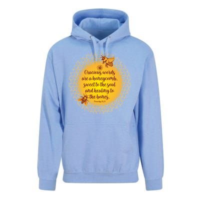 Gracious Words Are A Honeycomb Proverbs 16:24 Unisex Surf Hoodie