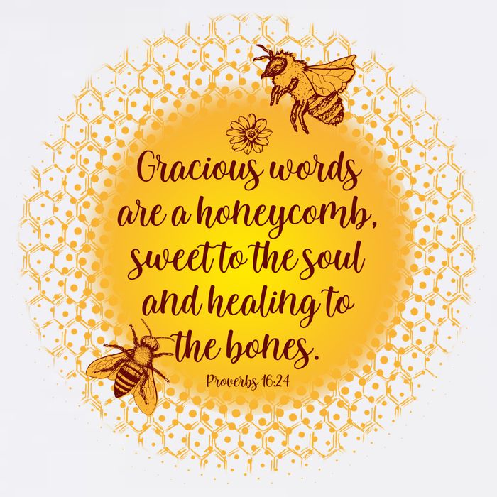 Gracious Words Are A Honeycomb Proverbs 16:24 Garment-Dyed Sweatshirt