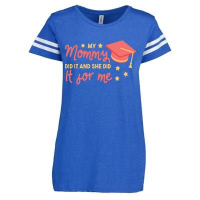 Graduated Mom Did It For Me Enza Ladies Jersey Football T-Shirt