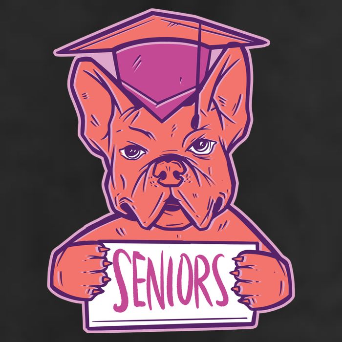Graduating Bulldog Senior Cool Comfort Performance Bucket Hat