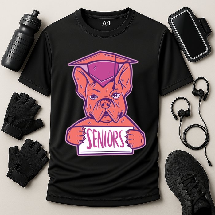 Graduating Bulldog Senior Cooling Performance Crew T-Shirt