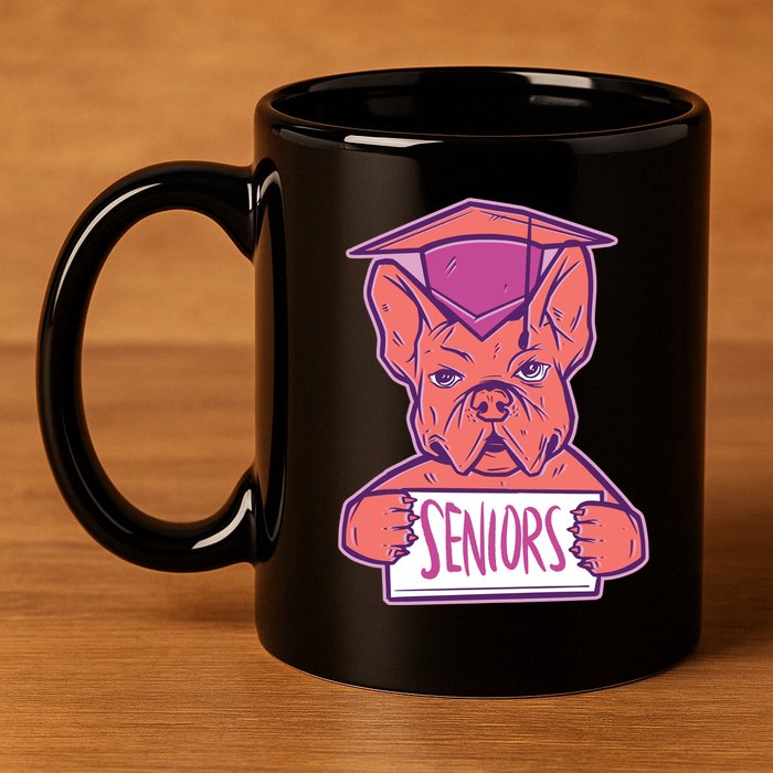 Graduating Bulldog Senior 11oz C Handle Ceramic Mug