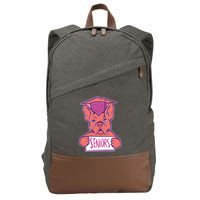 Graduating Bulldog Senior Cotton Canvas Backpack