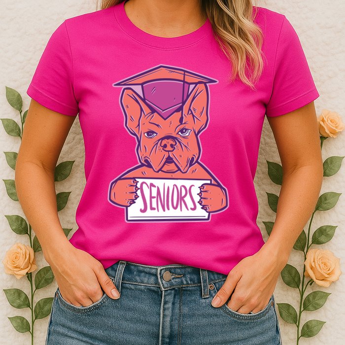 Graduating Bulldog Senior Womens T-Shirt