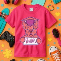 Graduating Bulldog Senior Kids T-Shirt