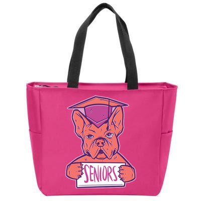 Graduating Bulldog Senior Zip Tote Bag