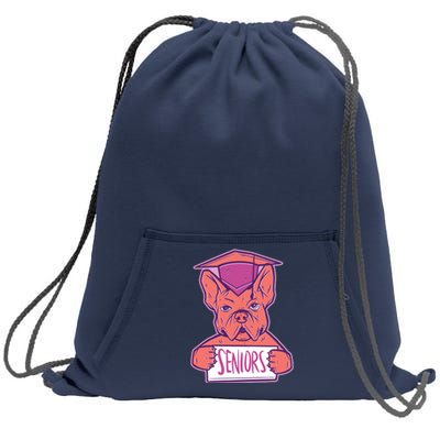 Graduating Bulldog Senior Sweatshirt Cinch Pack Bag