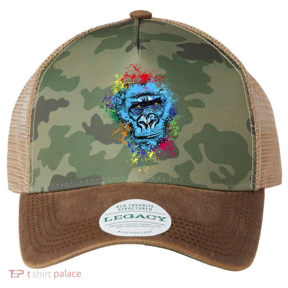 Graffiti Gorilla face Legacy Tie Dye Trucker Hat