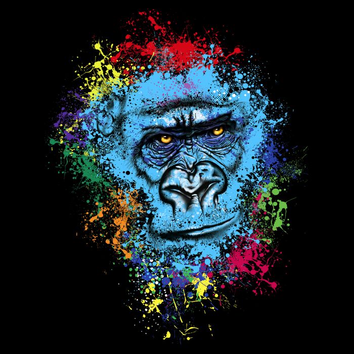 Graffiti Gorilla face T-Shirt