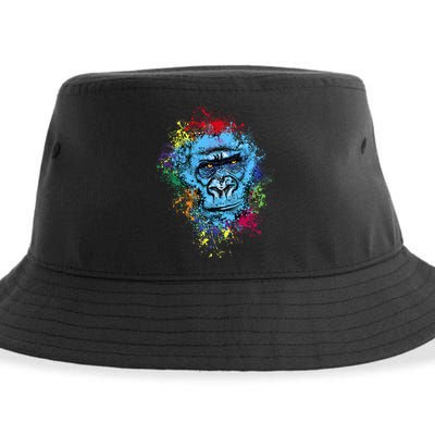 Graffiti Gorilla face Sustainable Bucket Hat