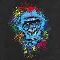 Graffiti Gorilla face Adult Drive Performance Visor