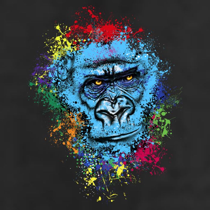 Graffiti Gorilla face Adult Drive Performance Visor