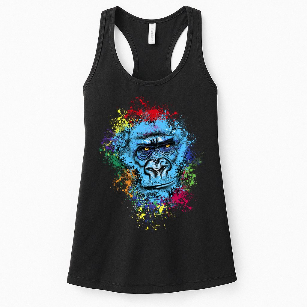 Graffiti Gorilla face Womens Tank Top