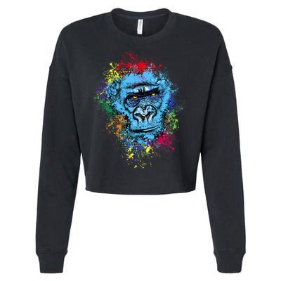 Graffiti Gorilla face Cropped Pullover Crew