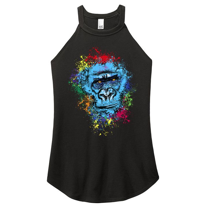 Graffiti Gorilla face Women's Perfect Tri Rocker Tank