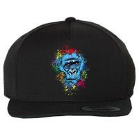 Graffiti Gorilla face Wool Snapback Cap