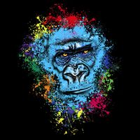 Graffiti Gorilla face Wool Snapback Cap