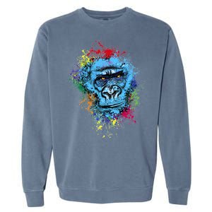 Graffiti Gorilla face Garment-Dyed Sweatshirt