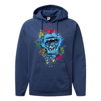 Graffiti Gorilla face Performance Fleece Hoodie