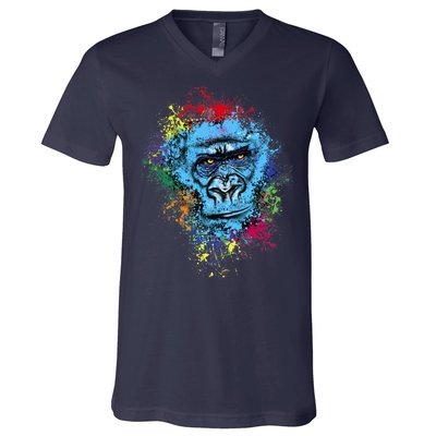 Graffiti Gorilla face V-Neck T-Shirt