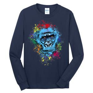 Graffiti Gorilla face Tall Long Sleeve T-Shirt