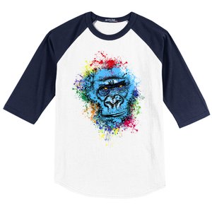 Graffiti Gorilla face Baseball Sleeve Shirt