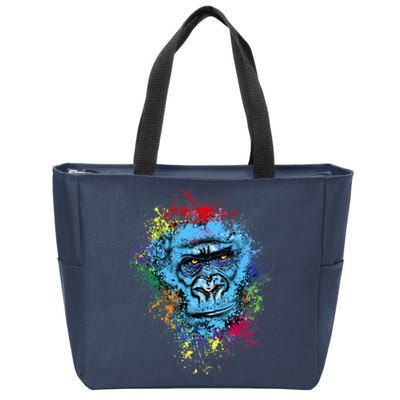 Graffiti Gorilla face Zip Tote Bag