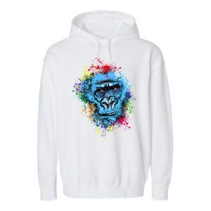 Graffiti Gorilla face Garment-Dyed Fleece Hoodie