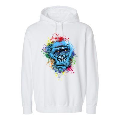 Graffiti Gorilla face Garment-Dyed Fleece Hoodie