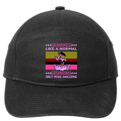 Gramingo Like a Normal Grandma But More Awesome 7-Panel Snapback Hat