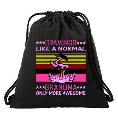 Gramingo Like a Normal Grandma But More Awesome Drawstring Bag