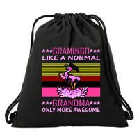 Gramingo Like a Normal Grandma But More Awesome Drawstring Bag