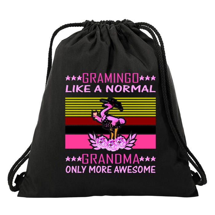 Gramingo Like a Normal Grandma But More Awesome Drawstring Bag