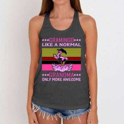 Gramingo Like a Normal Grandma But More Awesome Women's Knotted Racerback Tank