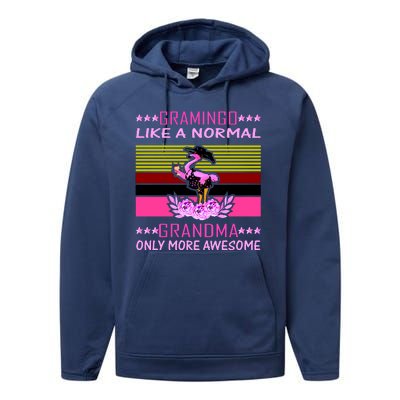 Gramingo Like a Normal Grandma But More Awesome Performance Fleece Hoodie