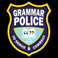 Grammar Police Badge Backpack