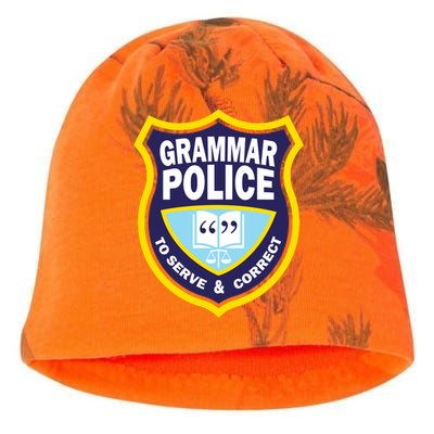 Grammar Police Badge Kati - Camo Knit Beanie