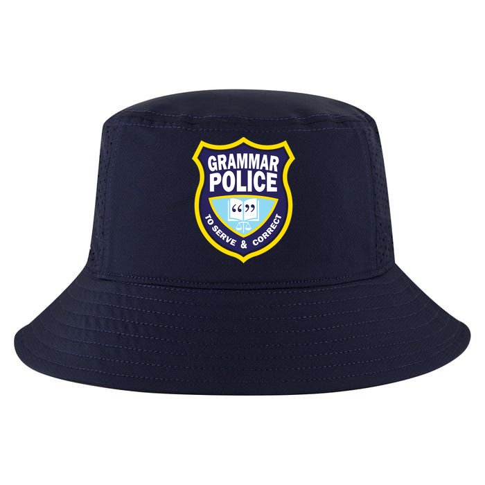 Grammar Police Badge Cool Comfort Performance Bucket Hat