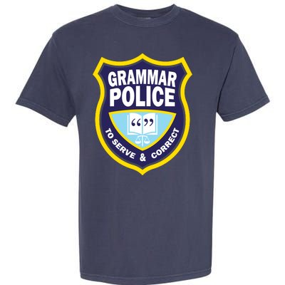 Grammar Police Badge Garment-Dyed Heavyweight T-Shirt