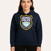 Grammar Police Badge Hoodie