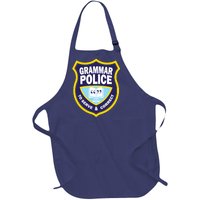 Grammar Police Badge Full-Length Apron With Pockets