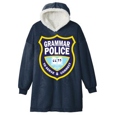 Grammar Police Badge Hooded Wearable Blanket