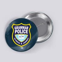 Grammar Police Badge Button